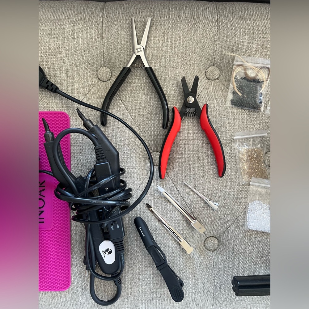 Professional hair extension kit with natural hair - Picture 4 of 6